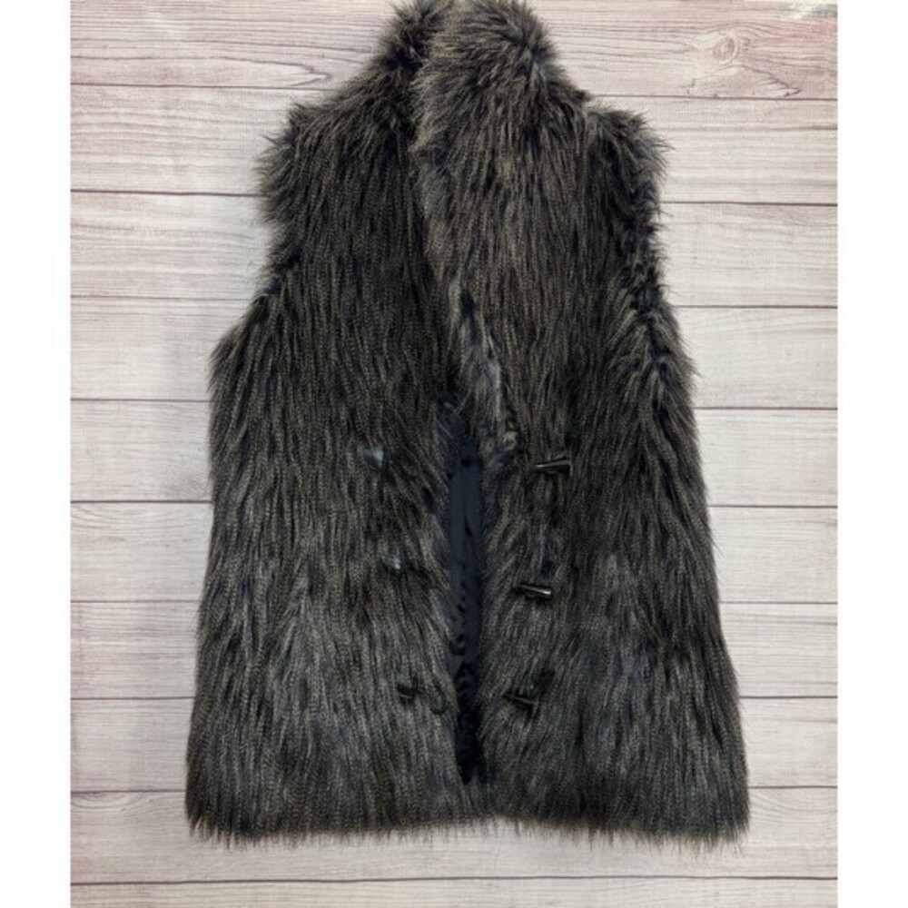 Candela Indigo Faux Fur Mahala Vest Size Medium SIZE LARGE